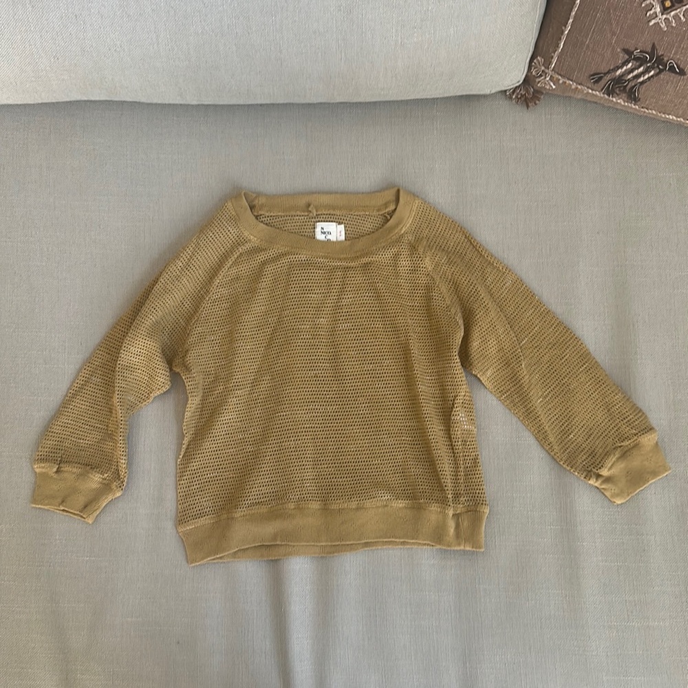 Nico Nico Abbey mesh pullover in honey